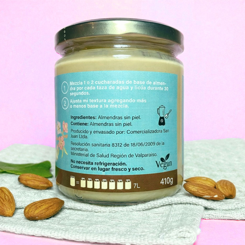 100% Base de Almendras Sin Piel 410gr