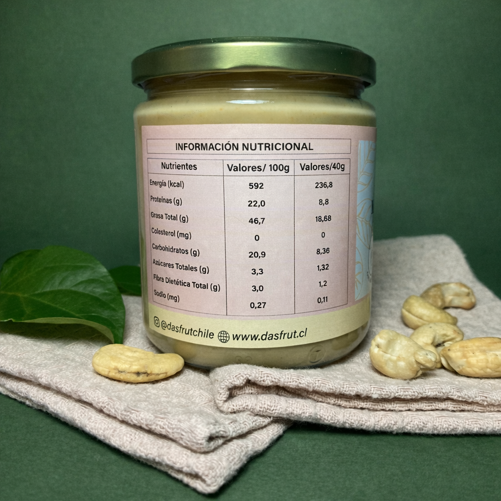 Mantequilla de Caju 100% natural 410grs