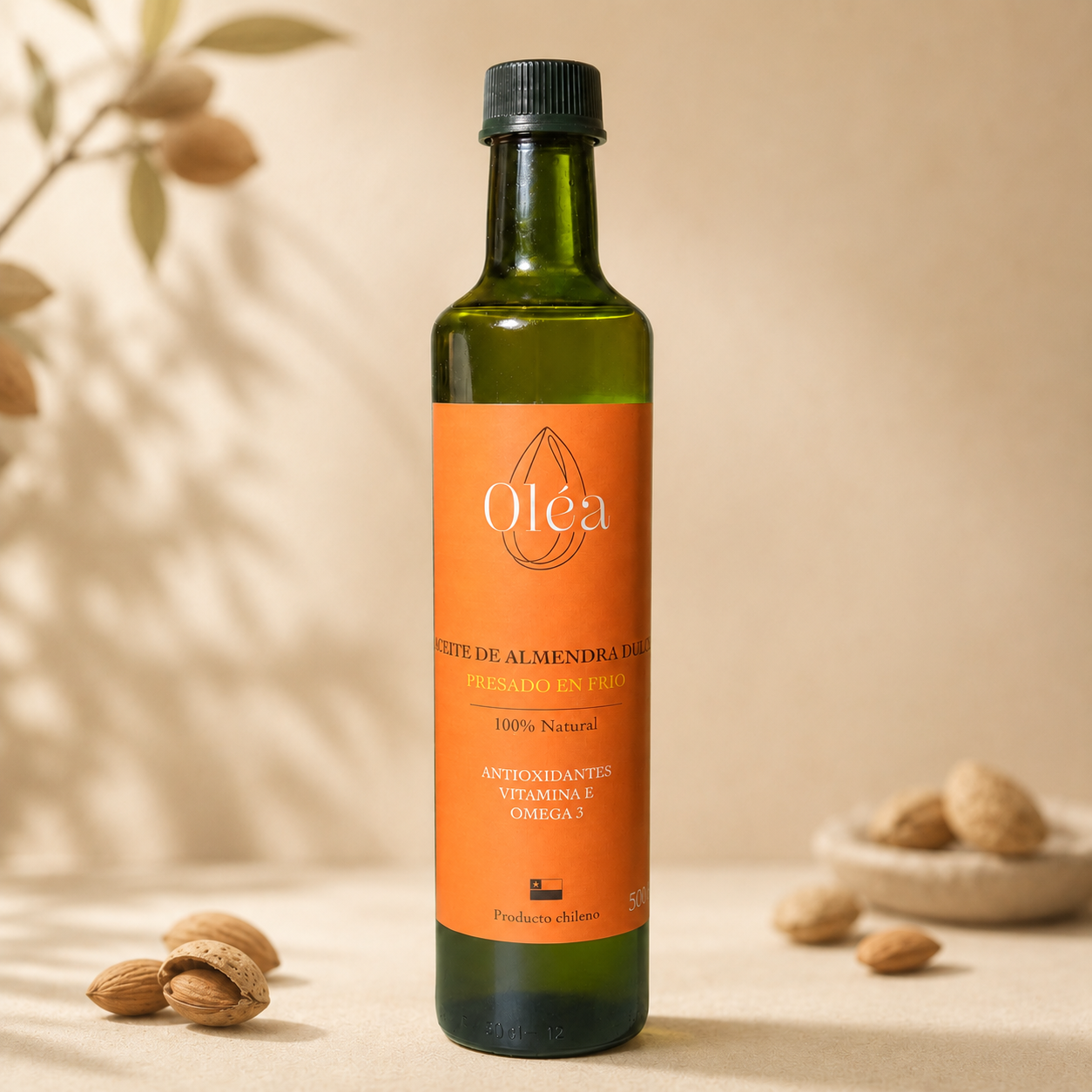 Aceite de almendras 100% natural 500ml  Prensado en Frio