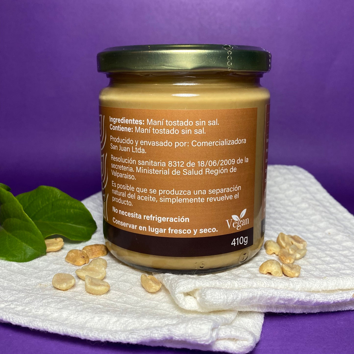 Mantequilla de Maní  100% natural 410grs